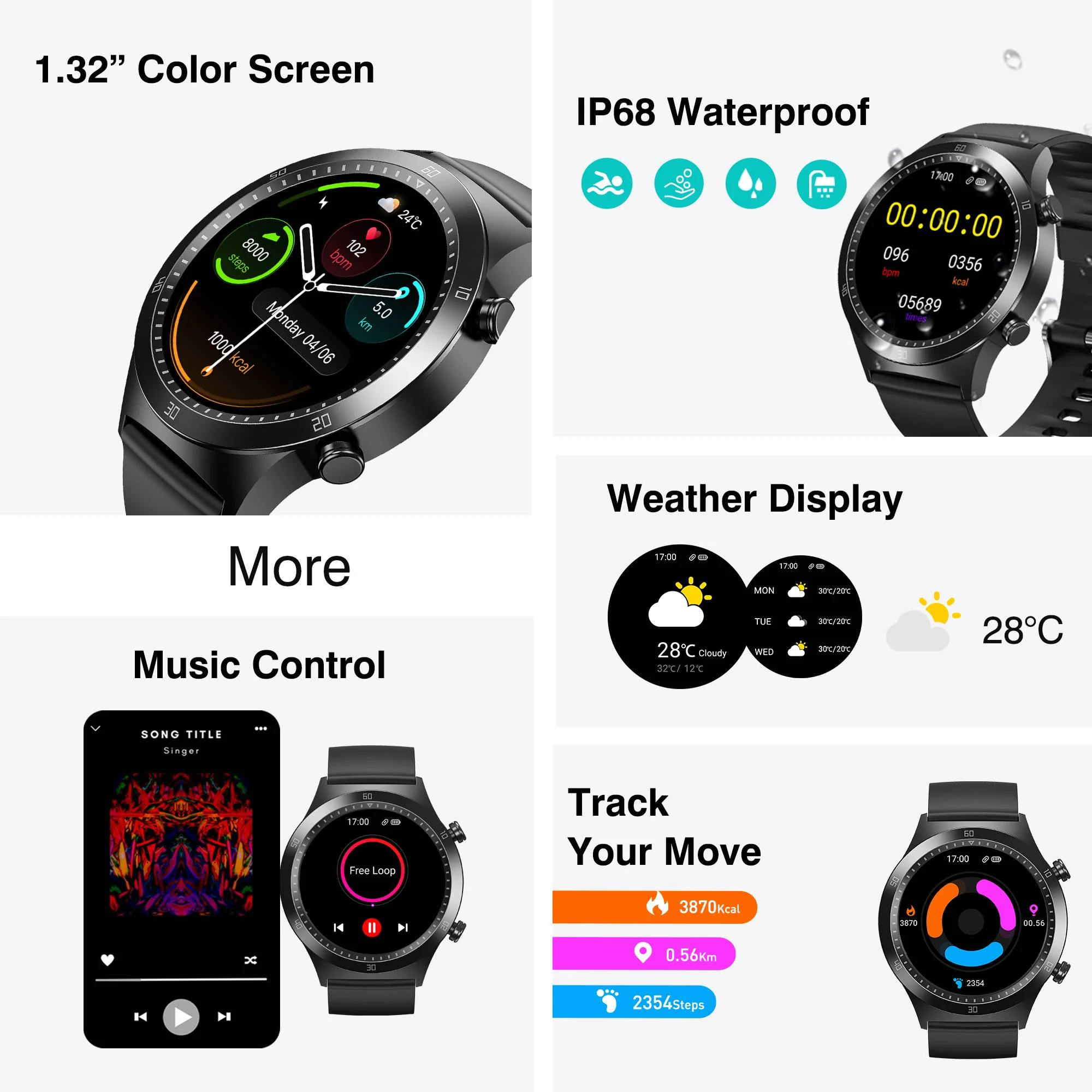 Tranya S2®25 Unique Sports Modes Monitoring Heart Rate,Sleep and Blood Oxygen - Image 6