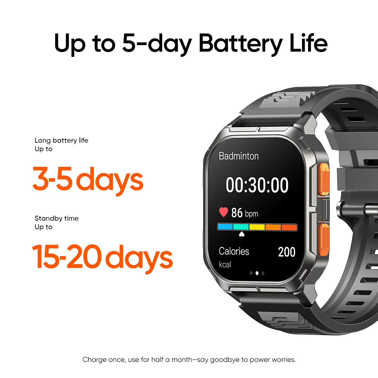 Tranya D28 Smartwatch® Bluetooth Calling, 100+ Sports Mode, Health Monitoring of Sleep, Heart Rate, Blood Oxygen, Compatible with Android/iOS System - Image 3