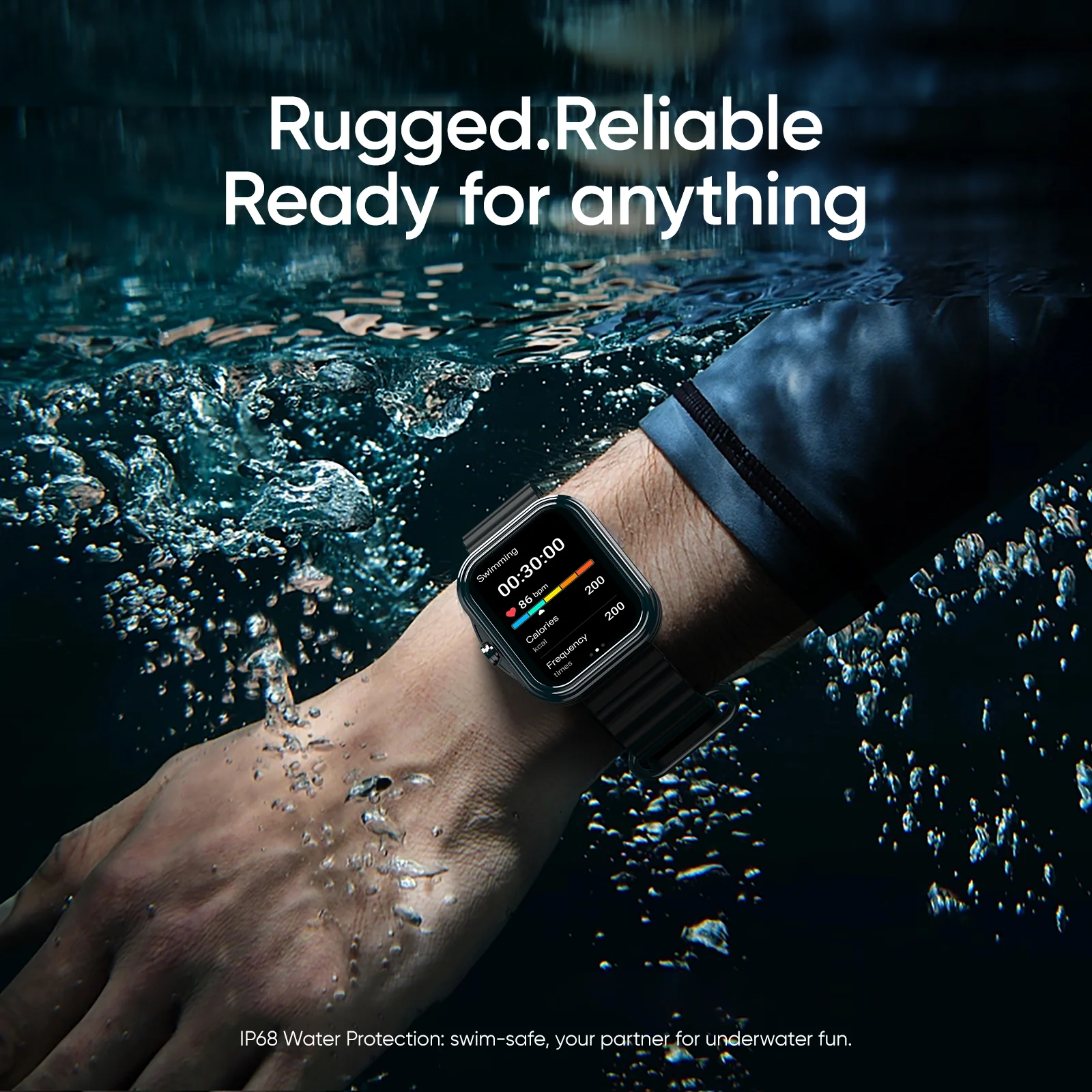 Tranya Z05 Smartwatch® IP68 water resistance, Bluetooth calling, Ultra-thin 1.8-inch display fitness with multiple sports functions including sleep, blood pressure, heart rate, and oxygen monitoring, compatible with Android/iOS systems. - Image 6