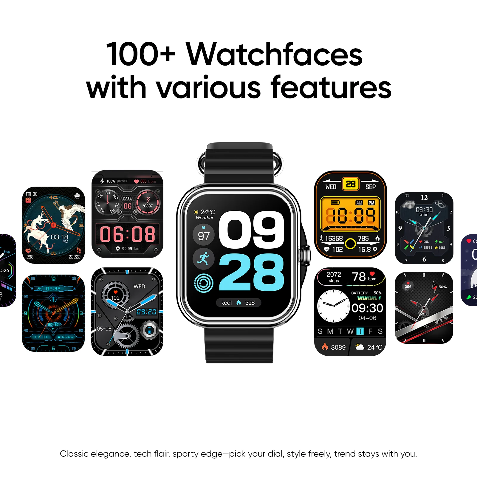 Tranya Z05 Smartwatch® IP68 water resistance, Bluetooth calling, Ultra-thin 1.8-inch display fitness with multiple sports functions including sleep, blood pressure, heart rate, and oxygen monitoring, compatible with Android/iOS systems. - Image 7