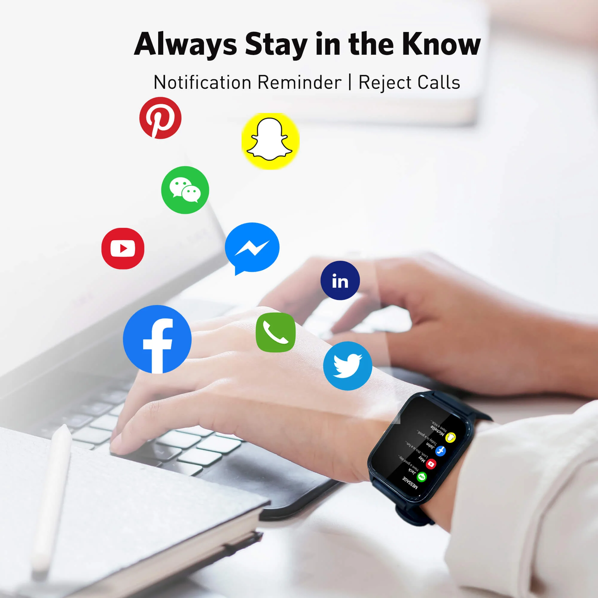 TranyaGo Smartwatch® Sports Mode 24/7 Heart Rate Monitoring Sleeping Blood Oxygen - Image 5