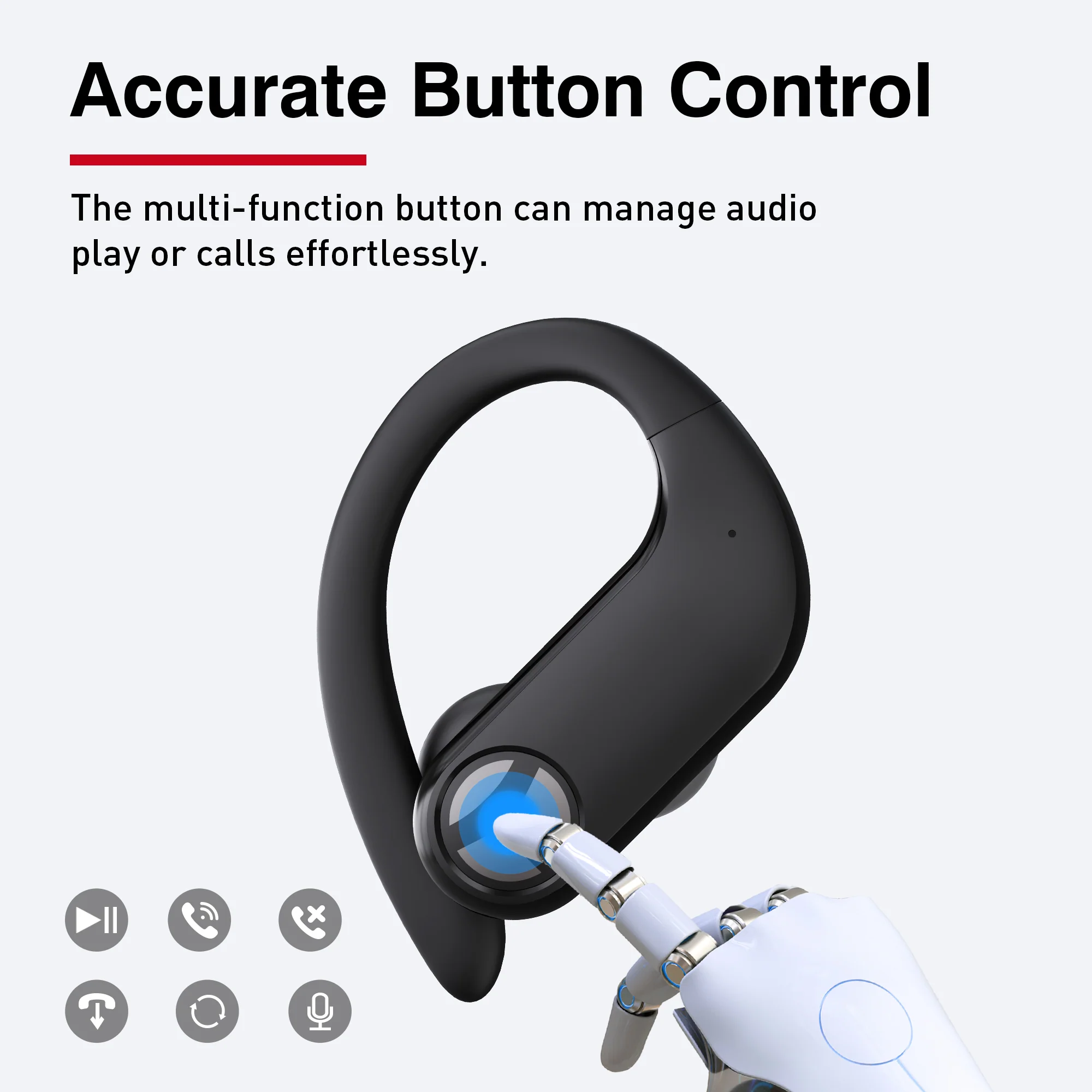 Tranya X1® Clean Sound Quality 4-Microphone Sports Headphone - Image 4