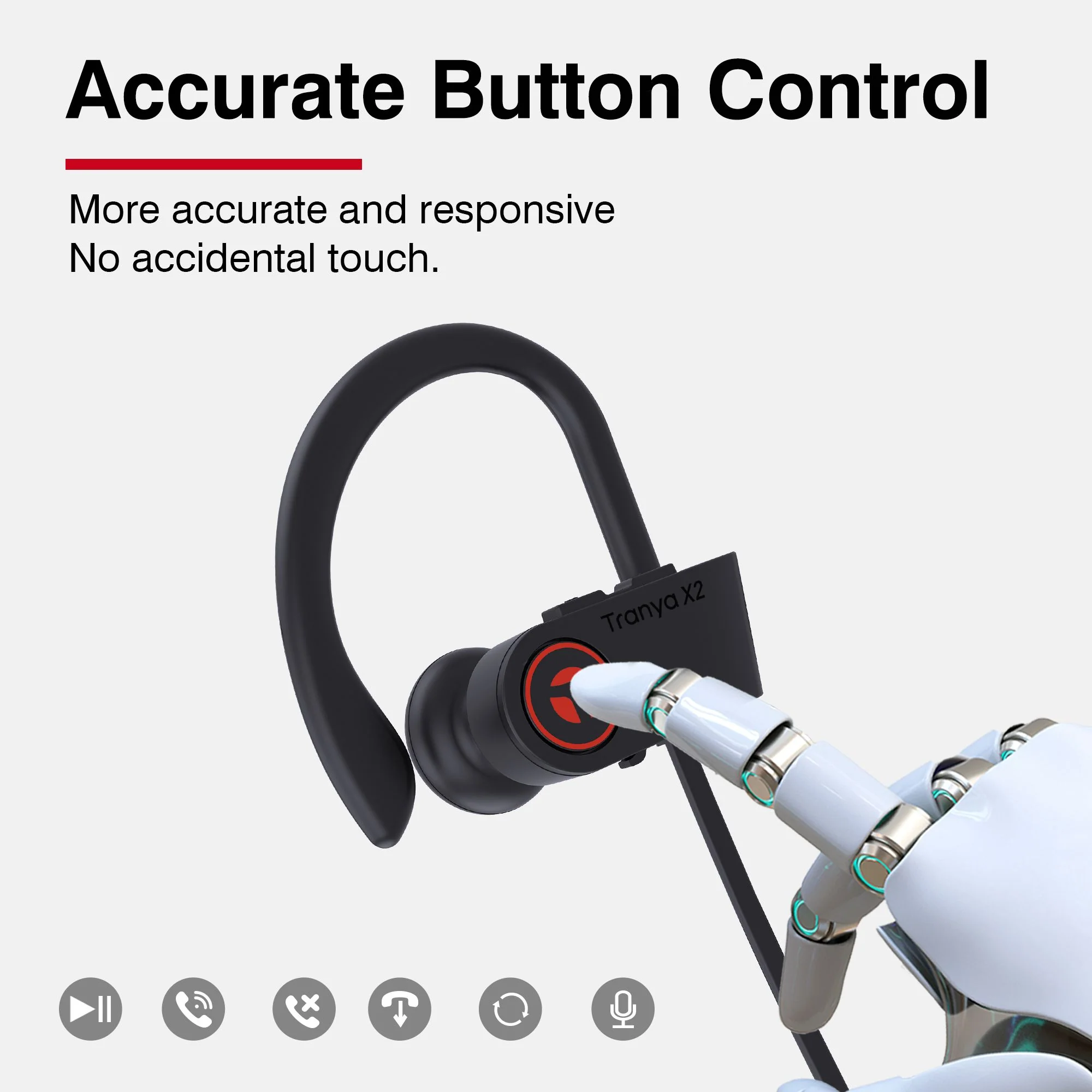 Tranya X2®4-Microphone Incredible Sound Quality IP-X5 - Image 4