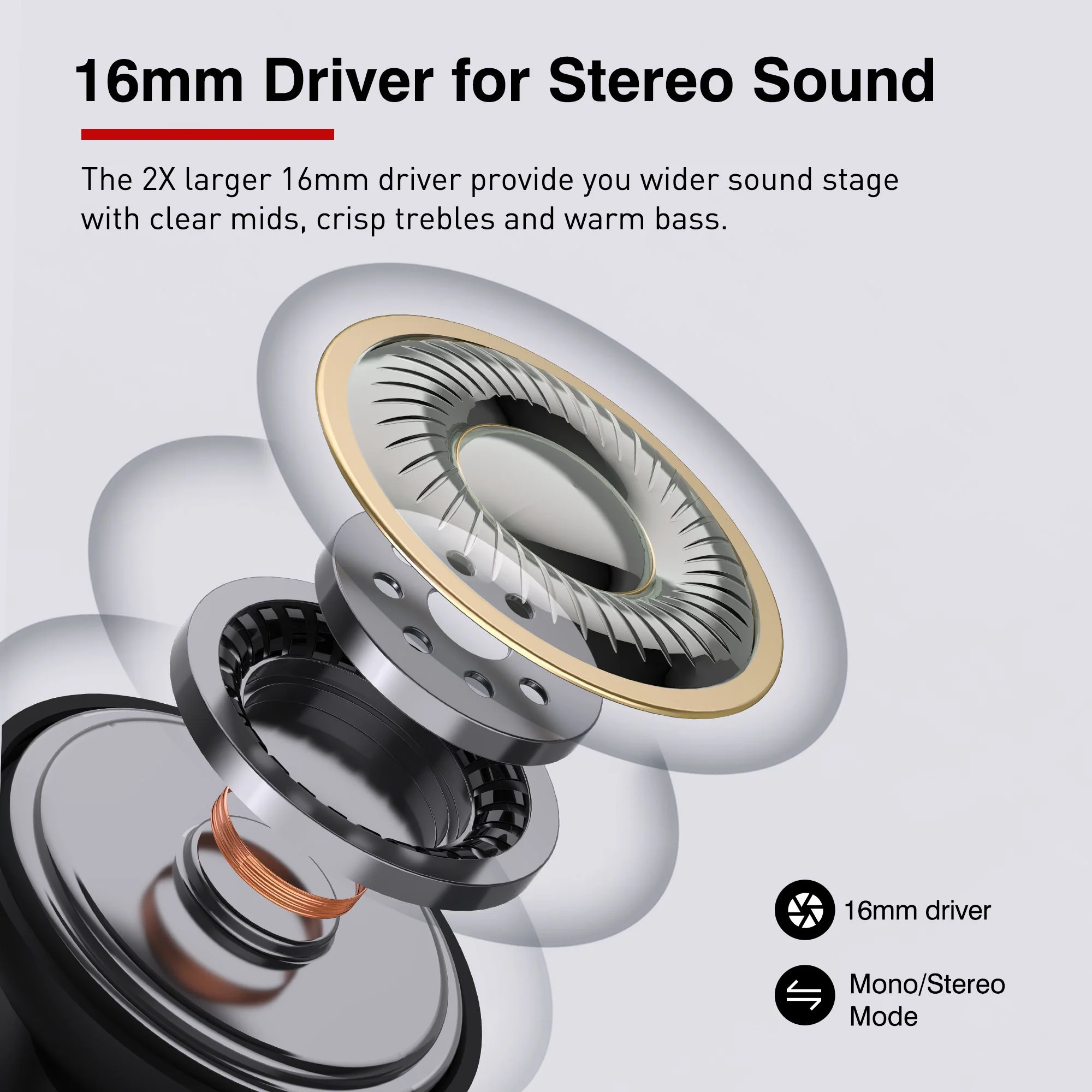 Tranya X3® Open Ear Design CVC 8.0 Noise Cancellation Sports Headphone - Image 3