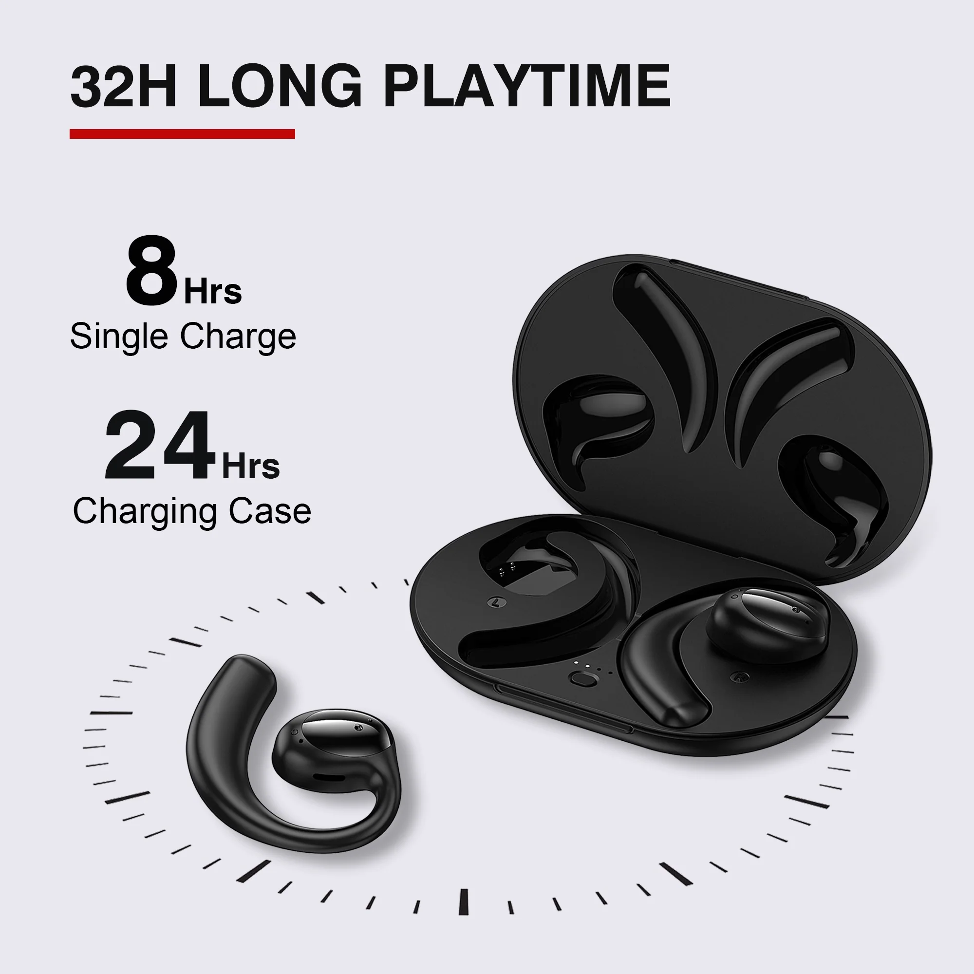 Tranya X3® Open Ear Design CVC 8.0 Noise Cancellation Sports Headphone - Image 4